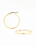 Waterproof Gold Plated Stainless Steel Fine Hoop Earrings