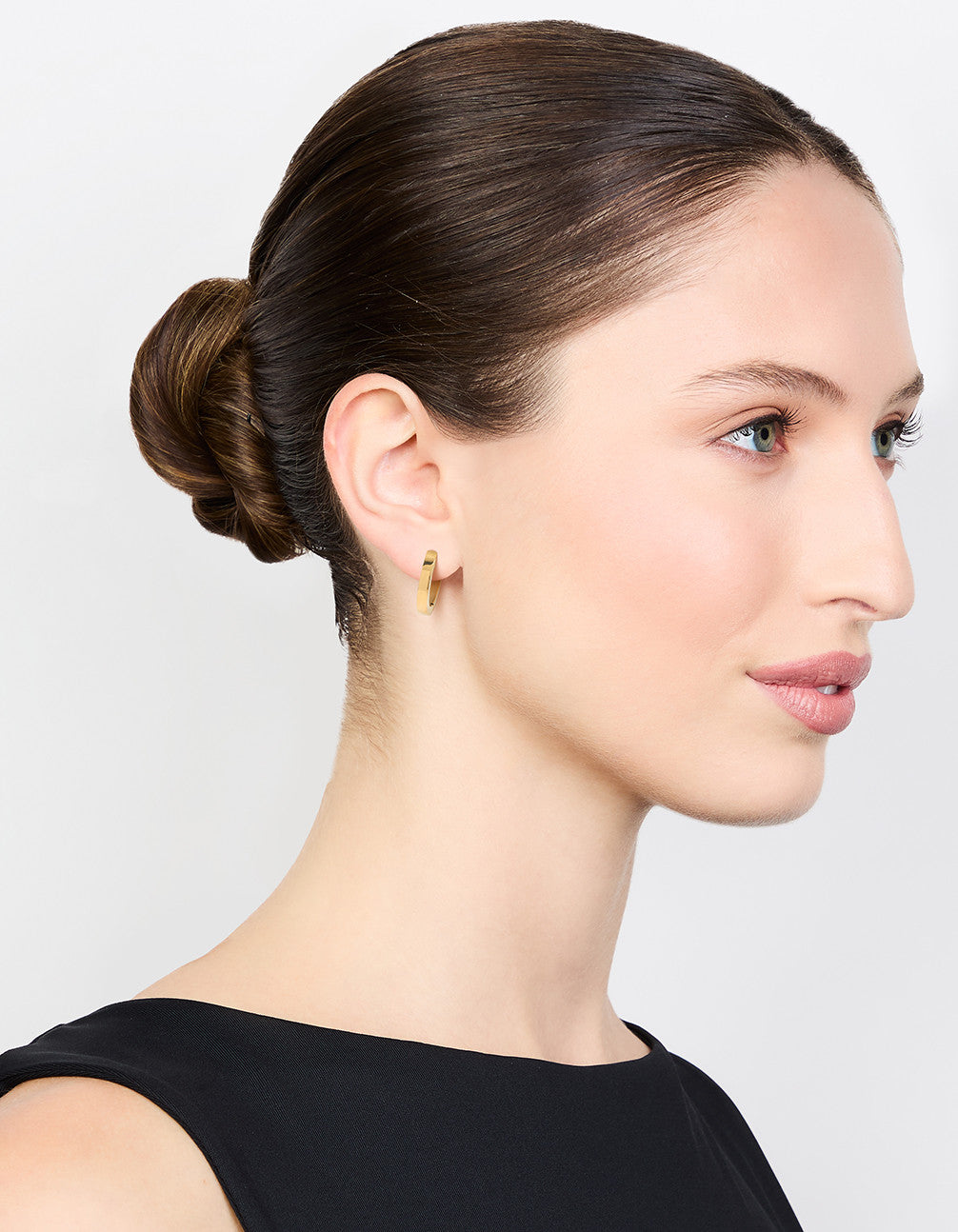 Waterproof Gold Plated Stainless Steel Basic Clicker Hoop Earrings