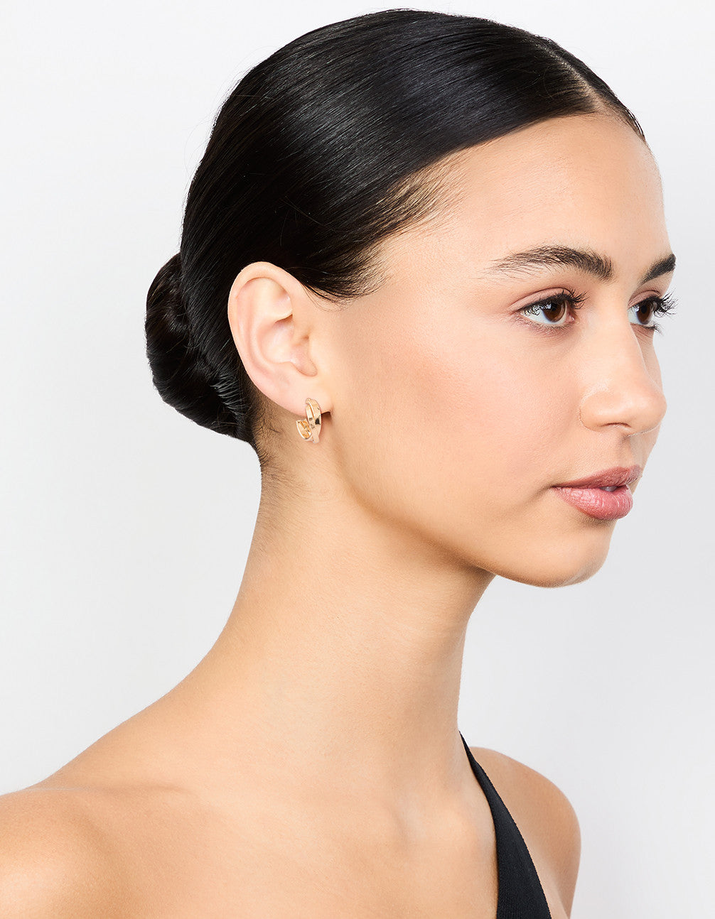 Gold Textured Hoop Earrings