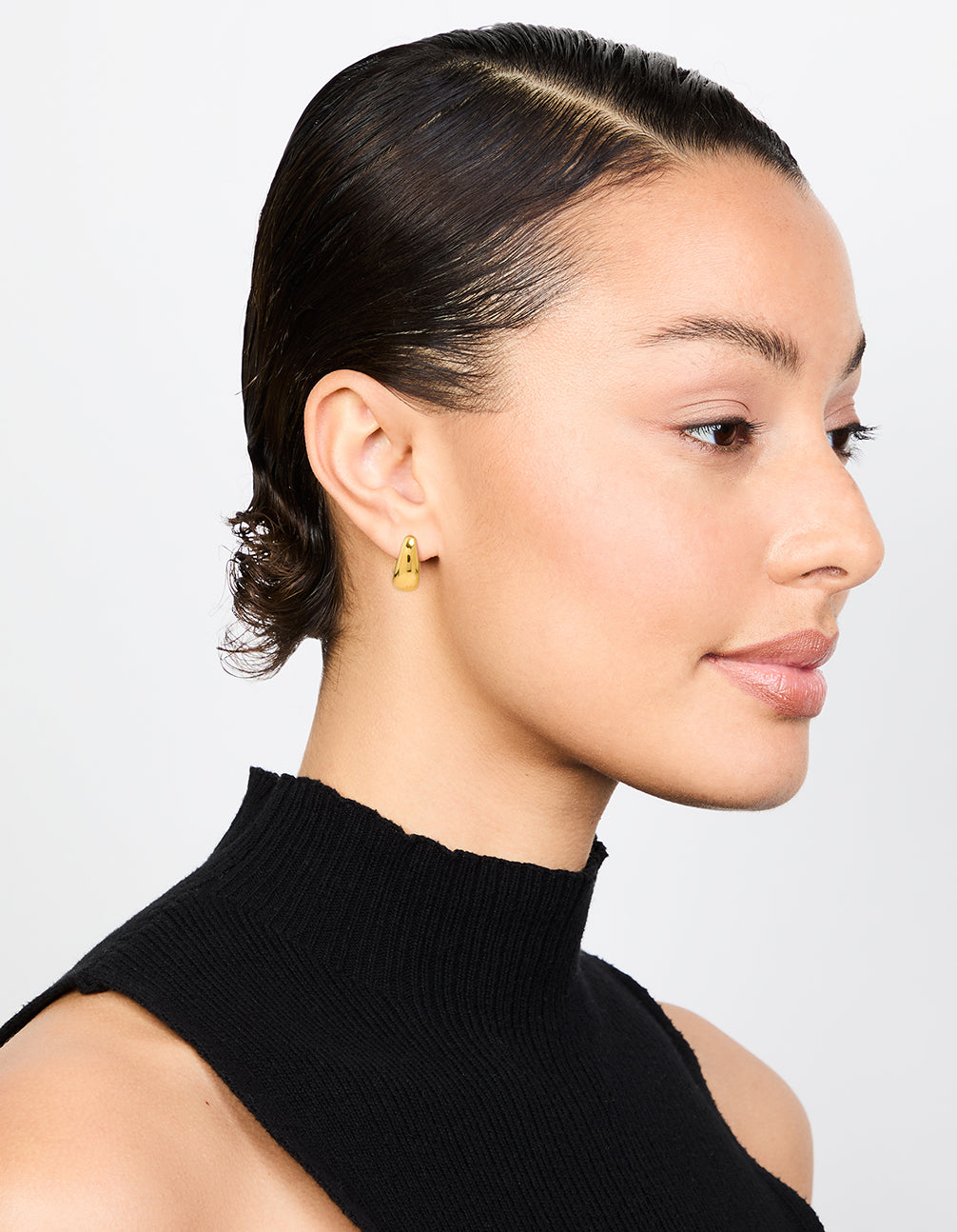 Gold Plated Surgical Steel Bold Oval Hoop Earrings